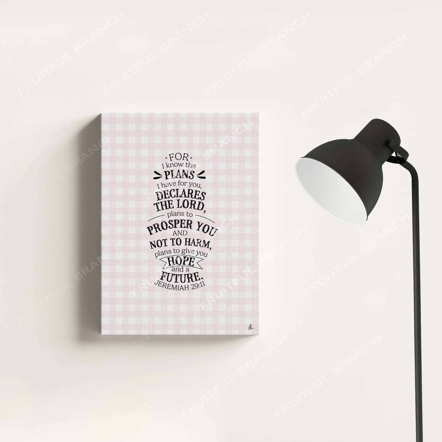 Jeremiah 29:11 (Pink Gingham)