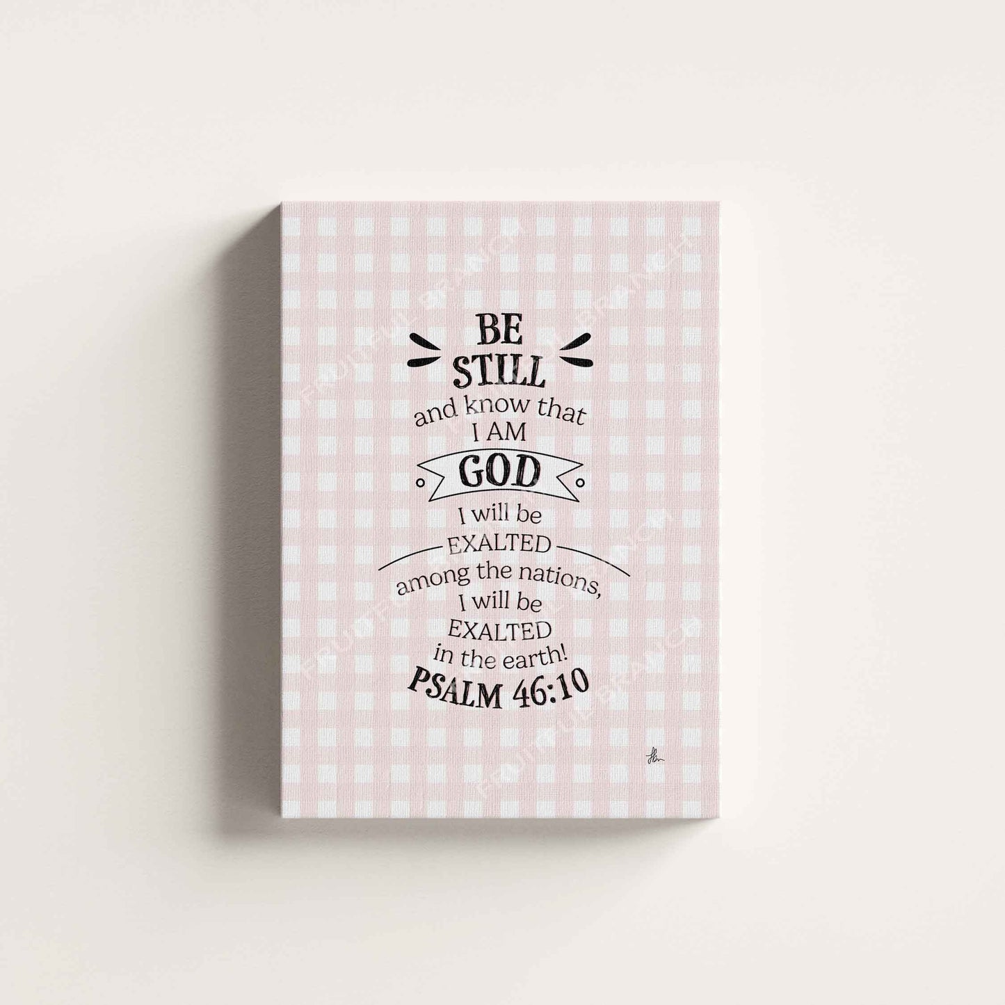 Psalm 46:10 (Pastel Pink, A5 Size Canvas)