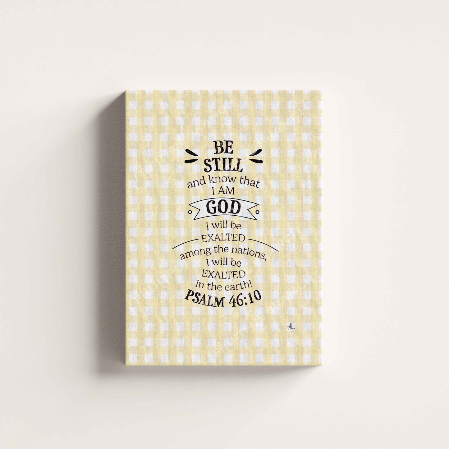 Psalm 46:10 (Pastel Yellow, A5 Size Canvas)