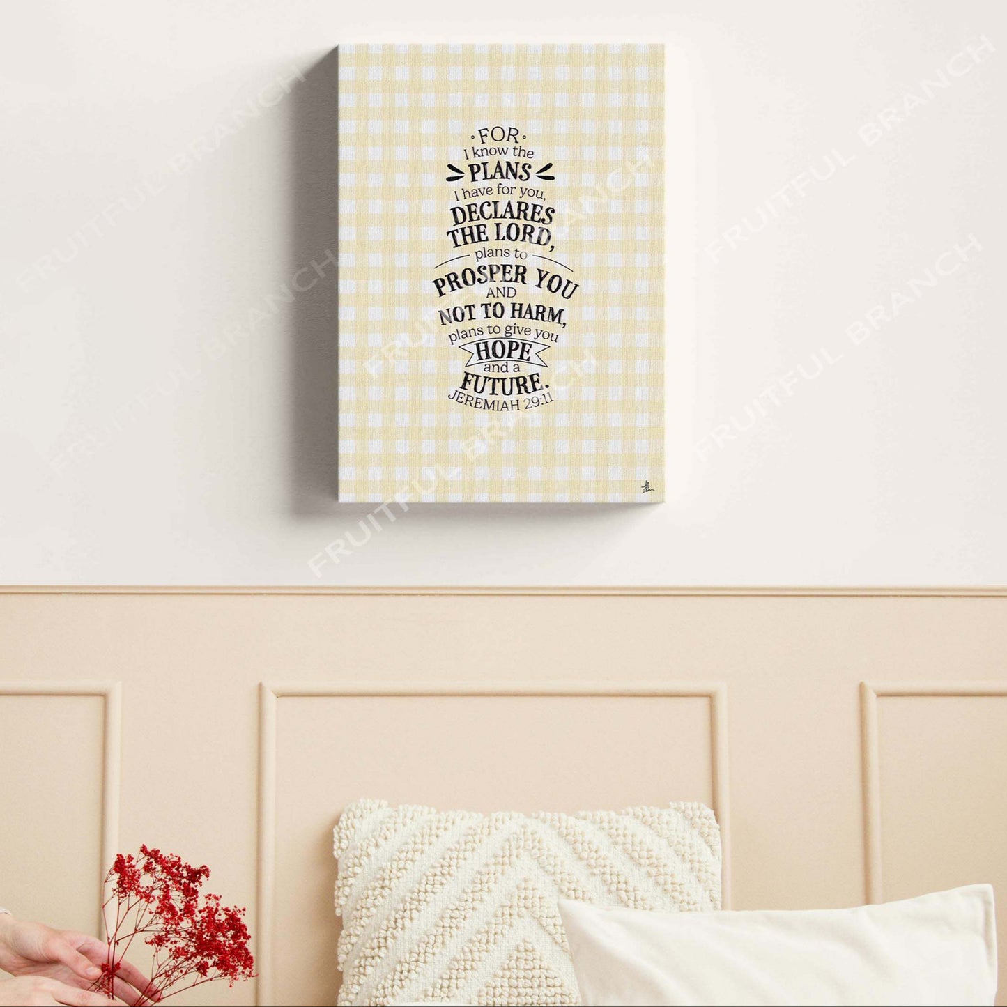Jeremiah 29:11 (Yellow Gingham)