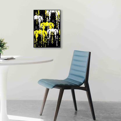Abstract Black & Yellow Paint