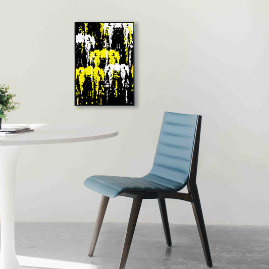 Abstract Black & Yellow Paint