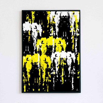 Abstract Black & Yellow Paint