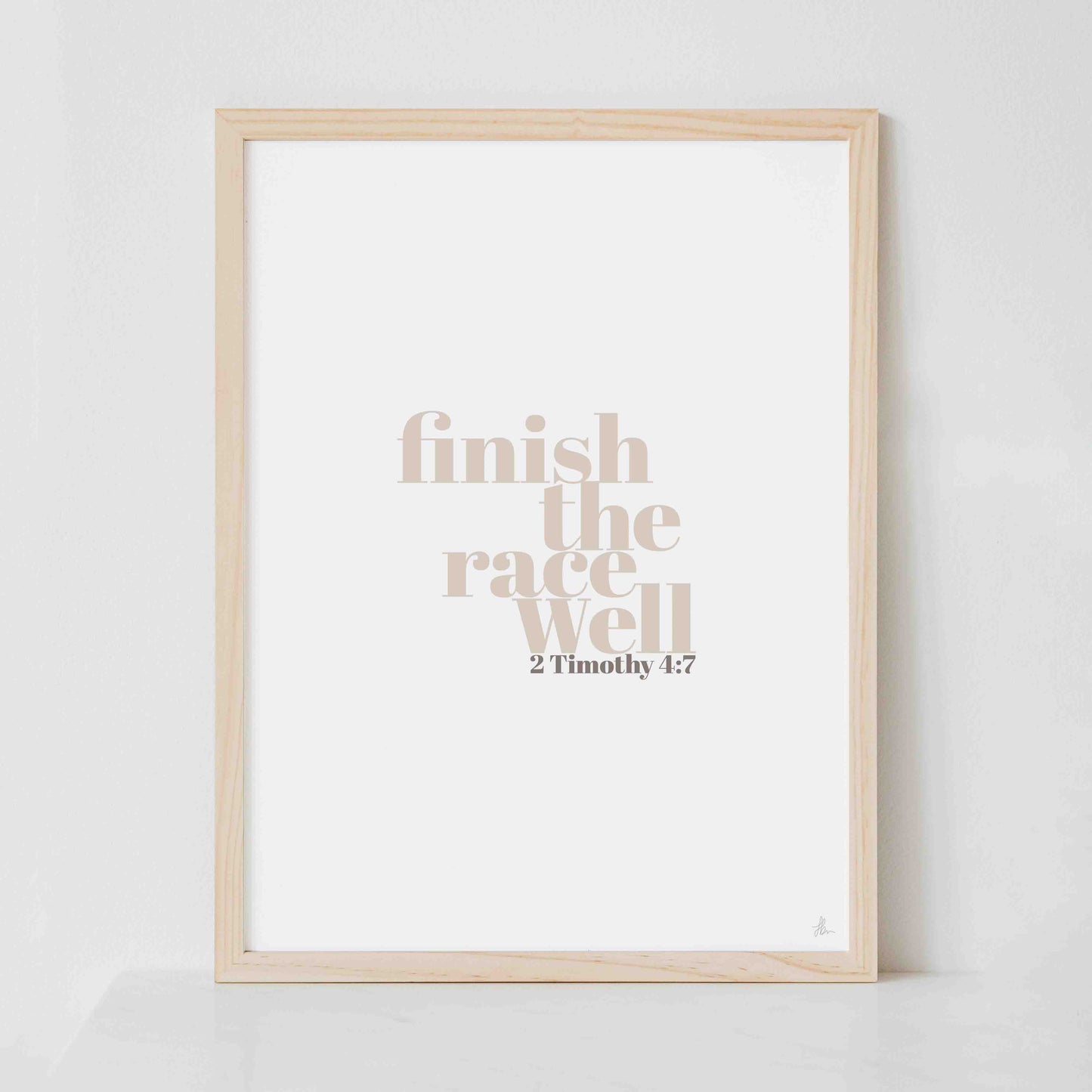 Finish the Race (Beige)
