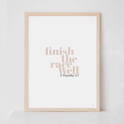 Finish the Race (Beige)