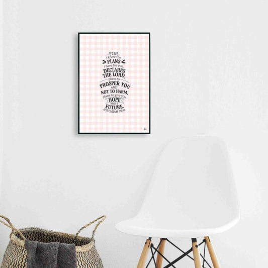 Jeremiah 29:11 (Pink Gingham)