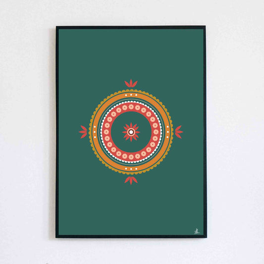 Modern Ethnic Print (Teal)