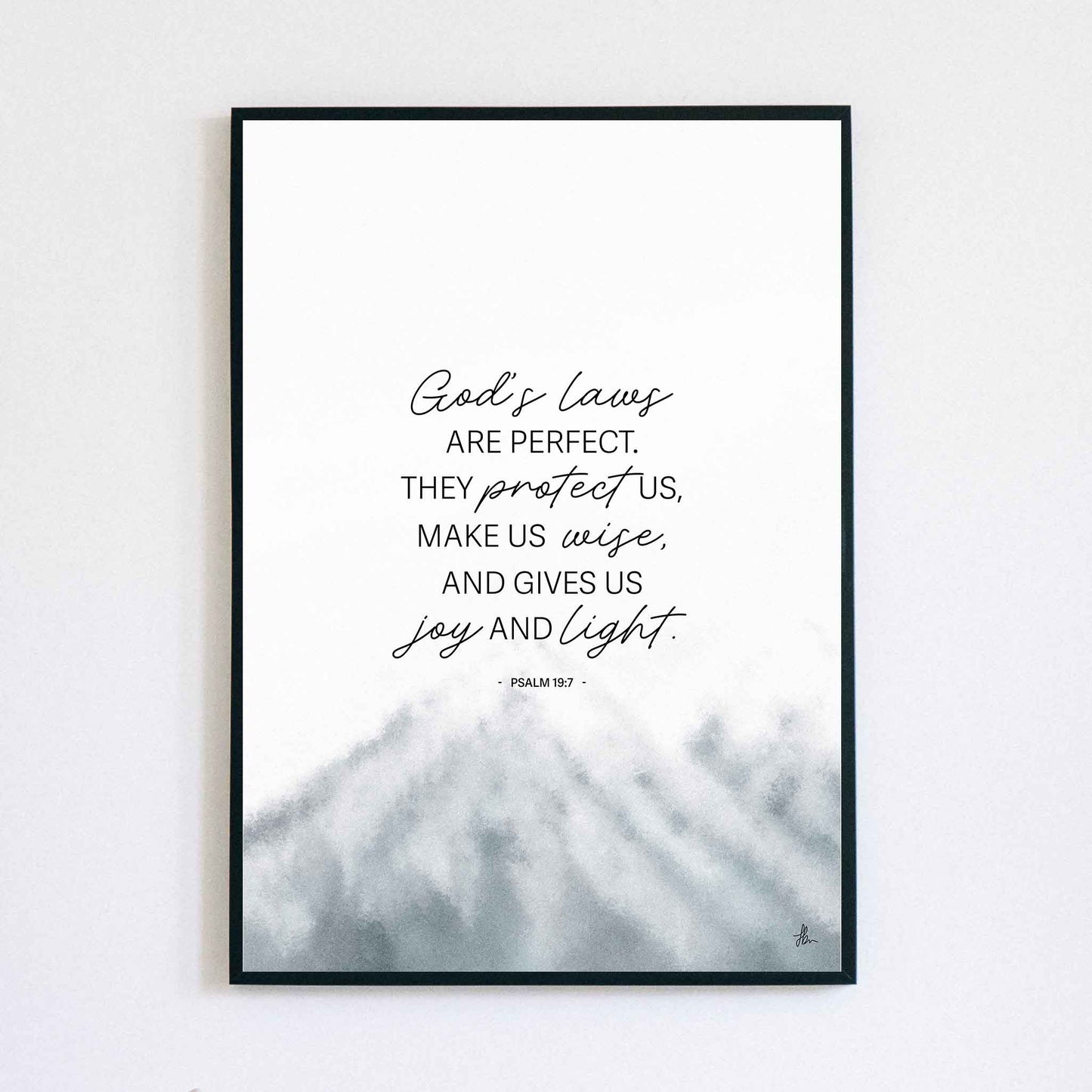 Psalm 19:7 (Snowy Mountains)