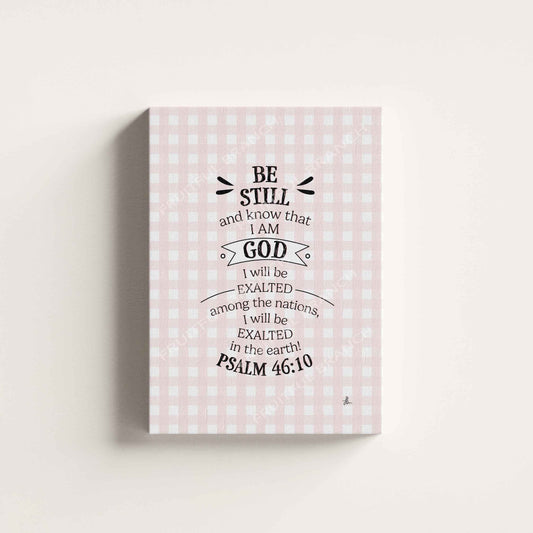 Psalm 46:10 (Pastel Pink, A5 Size Canvas)