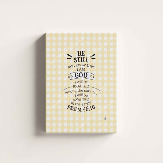 Psalm 46:10 (Pastel Yellow, A5 Size Canvas)