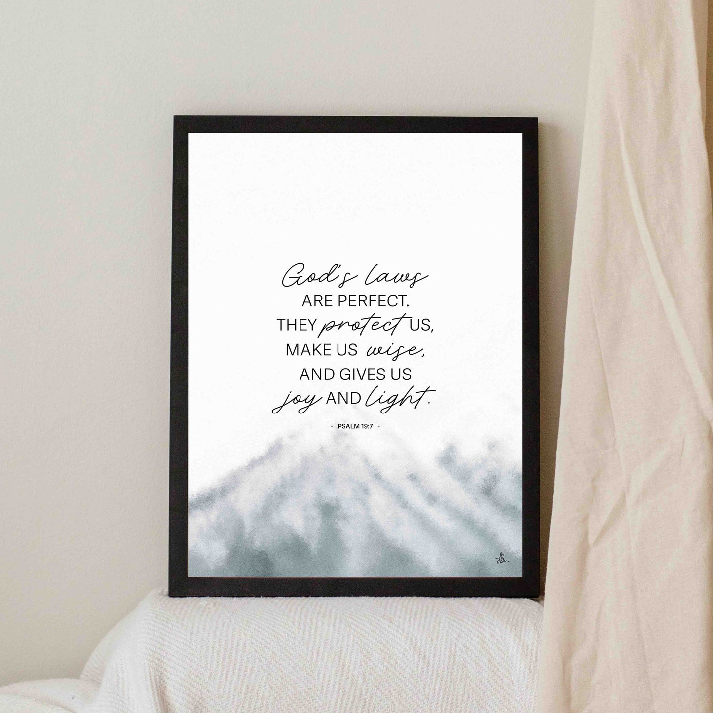 Psalm 19:7 (Snowy Mountains)