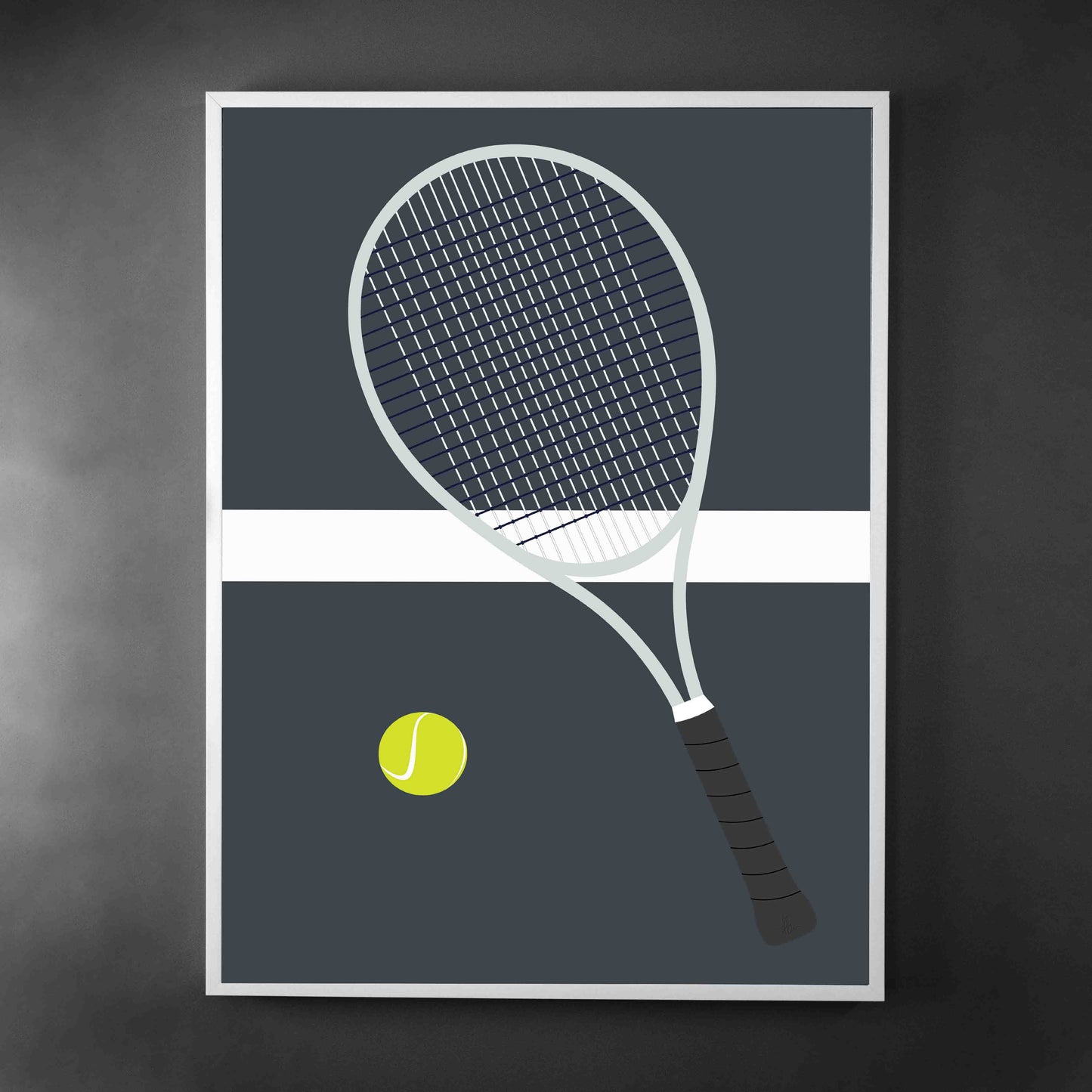 Tennis and Finish the Race (Grey-Set of 2)